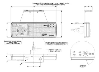 Lampa obrysowa podwieszana LD 454/L