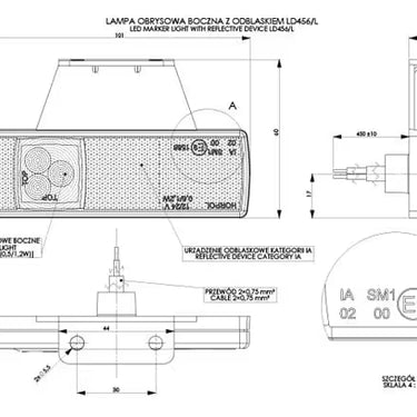 Lampa obrysowa podwieszana LD 456/L