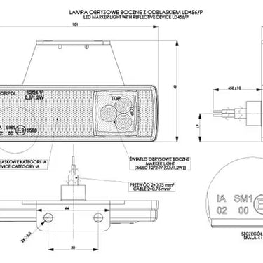 Lampa obrysowa podwieszana LD 456/P