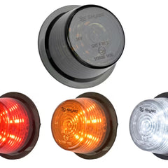 Lampa obrysowa SKYLED DANISH LAMP LED - przydymiany klosz, multikolor: biały zimny/pomarańczowy/czerwony