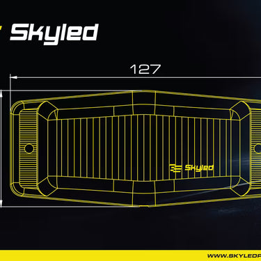 Lampa obrysowa SKYLED Double Burner 24V LED białe światło przydymiony klosz