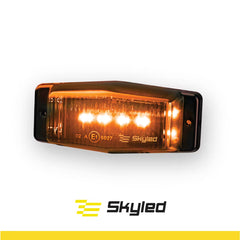 Lampa obrysowa SKYLED Double Burner 24V LED pomarańczowa przydymiony klosz 8 diod