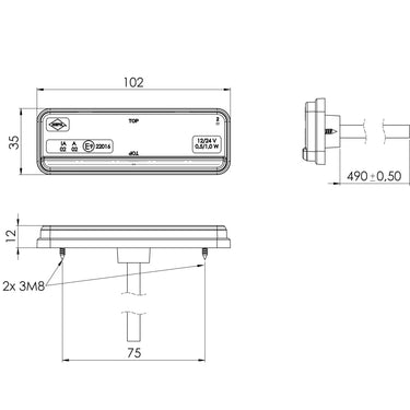 Lampa obrysowa slim XS - LD 2437