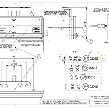 LD 2509 Lampa obrysowa slim XS –