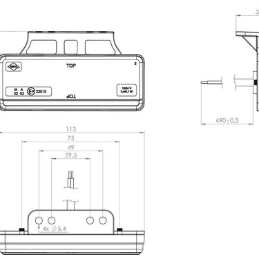 LD 2510 Lampa obrysowa slim XS
