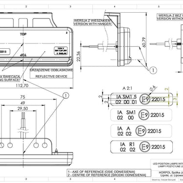 LD 2512 Lampa obrysowa slim XS –