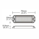 Lampa ostrzegawcza LED stroboskop SKYLED 76x29 mm pomarańczowa R10 R65 SAE