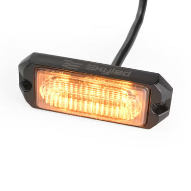Lampa ostrzegawcza LED stroboskop SKYLED 76x29 mm pomarańczowa R10 R65 SAE