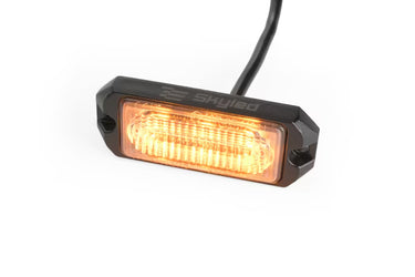 Lampa ostrzegawcza LED stroboskop SKYLED 76x29 mm pomarańczowa R10 R65 SAE