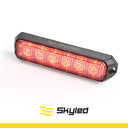 Lampa ostrzegawcza SKYLED 128x28 mm stroboskop czerwone światło 6 LED