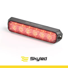 Lampa ostrzegawcza SKYLED 128x28 mm stroboskop czerwone światło 6 LED