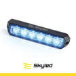 Lampa ostrzegawcza SKYLED 128x28 mm - stroboskop niebieskie światło 6 LED