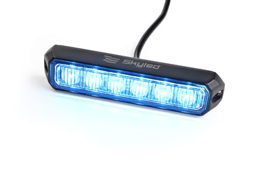 Lampa ostrzegawcza SKYLED 128x28 mm - stroboskop niebieskie światło 6 LED