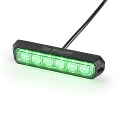 Lampa ostrzegawcza SKYLED 128x28 mm stroboskop zielone światło 6 LED