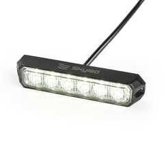 Lampa ostrzegawcza SKYLED 128x28 mm z białym światłem LED (6x3W, 26 trybów)