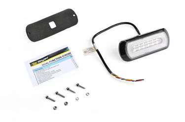 Lampa ostrzegawcza SKYLED 132x51 mm z białym światłem pozycyjnym i stroboskopem pomarańczowym