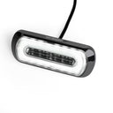Lampa ostrzegawcza SKYLED 132x51 mm z białym światłem pozycyjnym i stroboskopem pomarańczowym