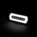 Lampa ostrzegawcza SKYLED 132x51 mm z białym światłem pozycyjnym i stroboskopem pomarańczowym