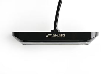Lampa ostrzegawcza SKYLED 132x51 mm z białym światłem pozycyjnym i stroboskopem pomarańczowym