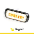 Lampa ostrzegawcza SKYLED 132x51 mm z białym światłem pozycyjnym i stroboskopem pomarańczowym