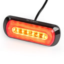 Lampa ostrzegawcza SKYLED 132x51 mm z czerwonym światłem pozycyjnym i stroboskopem pomarańczowym LED