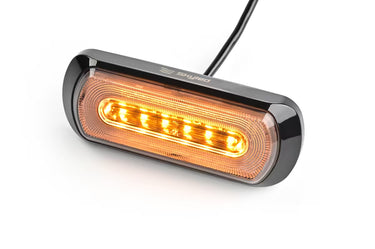 Lampa ostrzegawcza SKYLED 132x51 mm z czerwonym światłem pozycyjnym i stroboskopem pomarańczowym LED