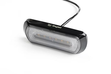 Lampa ostrzegawcza SKYLED 132x51 mm z czerwonym światłem pozycyjnym i stroboskopem pomarańczowym LED