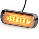 Lampa ostrzegawcza SKYLED 132x51 mm z pomarańczowym światłem stroboskopowym i pozycyjnym (6 LED) R10 R65