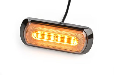 Lampa ostrzegawcza SKYLED 132x51 mm z pomarańczowym światłem stroboskopowym i pozycyjnym (6 LED) R10 R65