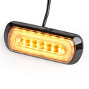 Lampa ostrzegawcza SKYLED 132x51 mm z pomarańczowym światłem stroboskopowym i pozycyjnym (6 LED) R10 R65