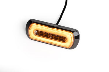 Lampa ostrzegawcza SKYLED 132x51 mm z pomarańczowym światłem stroboskopowym i pozycyjnym (6 LED) R10 R65