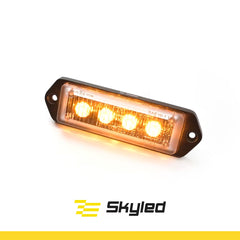Lampa ostrzegawcza SKYLED 32x110 mm LED stroboskopowa pomarańczowa R10 R65 SAE
