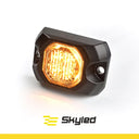 Lampa ostrzegawcza SKYLED 55x37 mm stroboskop pomarańczowy 4 LED R10 R65