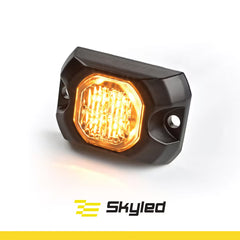 Lampa ostrzegawcza SKYLED 55x37 mm stroboskop pomarańczowy 4 LED R10 R65