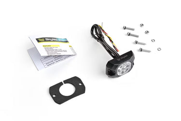 Lampa ostrzegawcza SKYLED 55x37 mm stroboskop pomarańczowy 4 LED R10 R65