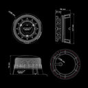 Lampa ostrzegawcza STRANDS BLACK RAVEN PHAROS LED 12-24V z przydymionym kloszem