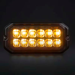 Lampa ostrzegawcza stroboskopowa DARK KNIGHT DUO 12LED biała/bursztynowa 10-32V