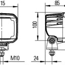 Lampa robocza Hella Ultra Beam LED 9 dalekiego zasięgu, wisząca 12/24V