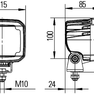 Lampa robocza Hella Ultra Beam LED 9 dalekiego zasięgu, wisząca 12/24V
