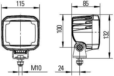 Lampa robocza Hella Ultra Beam LED 9 dalekiego zasięgu, wisząca 12/24V