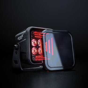 Lampa robocza LED DARK KNIGHT FORTEX z czerwonym światłem pozycyjnym 9-36V