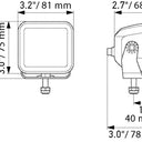 Lampa robocza LED Hella ValueFit Black Magic 12/24V 40W 3000 lm
