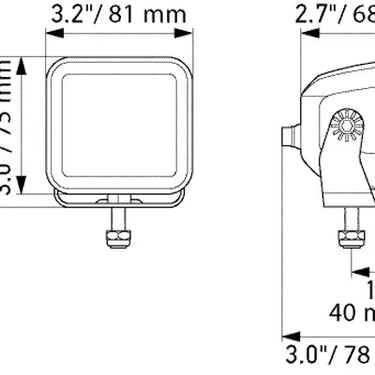 Lampa robocza LED Hella ValueFit Black Magic 12/24V 40W 3000 lm (skupione)