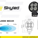 Lampa robocza LED SKYLED ATER STD C24F 10-30V, 24W, światło rozproszone