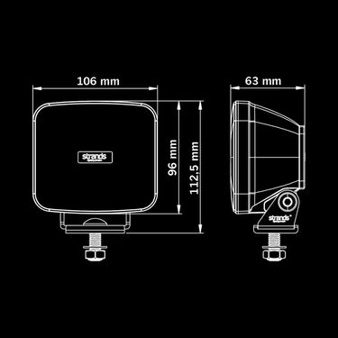 Lampa robocza LED Strands OG 42W, 10-36V, 3900lm, światło rozproszone
