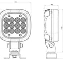 Lampa robocza LED W167 6000 lm 12 LED rozproszona 12-70V