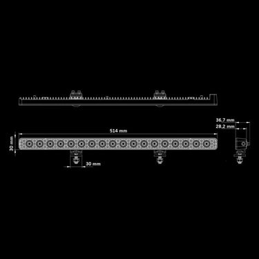 Lampa robocza NUUK E-LINE 80W 8200lm rozproszona 10-36V
