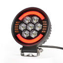 Lampa robocza SKYLED Aura C35F okrągła 9-32V 35W 3500Lm z pozycją pomarańczową/czerwoną i światłem ostrzegawczym R65