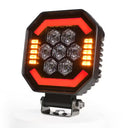 Lampa robocza SKYLED Aura Q35F kwadratowa 9-32V 35W 3500Lm pomarańczowa/czerwona z homologacją R10/R65/R148