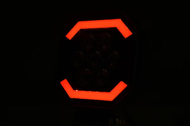 Lampa robocza SKYLED Aura Q35F kwadratowa 9-32V 35W 3500Lm pomarańczowa/czerwona z homologacją R10/R65/R148